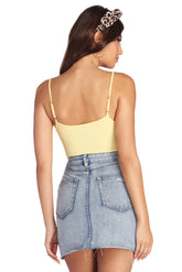 Simply Ribbed Spaghetti Strap Top Ins Street